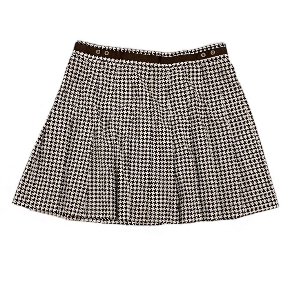 Tail Brown and White Houndstooth A-Line Skirt - Picture 3 of 8